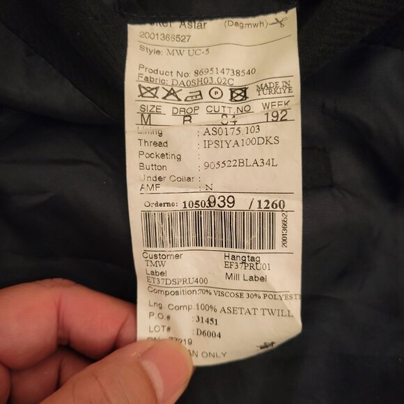 Pronto Uomo Womens Collared Long Sleeve Button Pea Coat Black Sz Medium - Picture 11 of 13